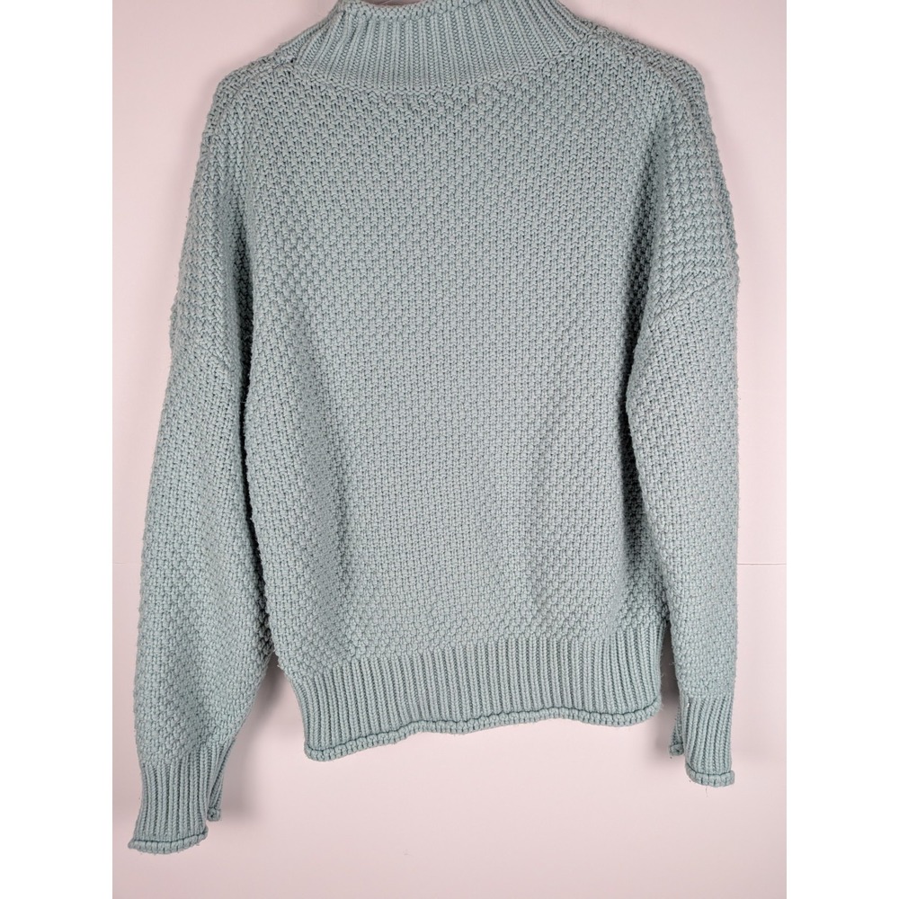 Zesica Women's Chunky Texture Long Sleeve Sweater Blue Green Size Small - Picture 5 of 6